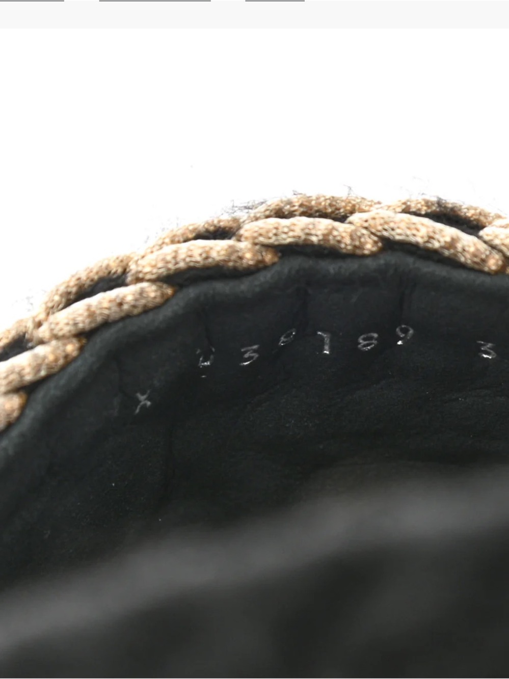 CHANEL Black & Gold Braided Flat Sandals, Knitted Wool Braided Slide Mules 37.5 - Picture 8 of 15